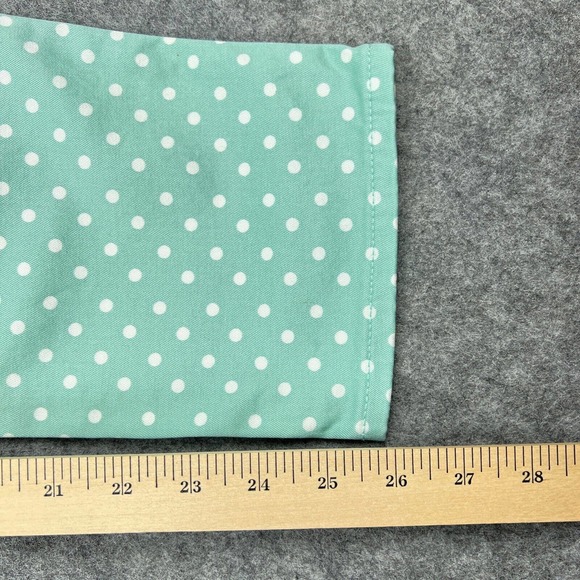 J Crew Jeans Womens 28 Mint Green Cropped‎ Matchstick Polka Dot Denim Pants NEW - Picture 11 of 13